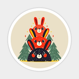 Bunny Rabbit Stack Magnet